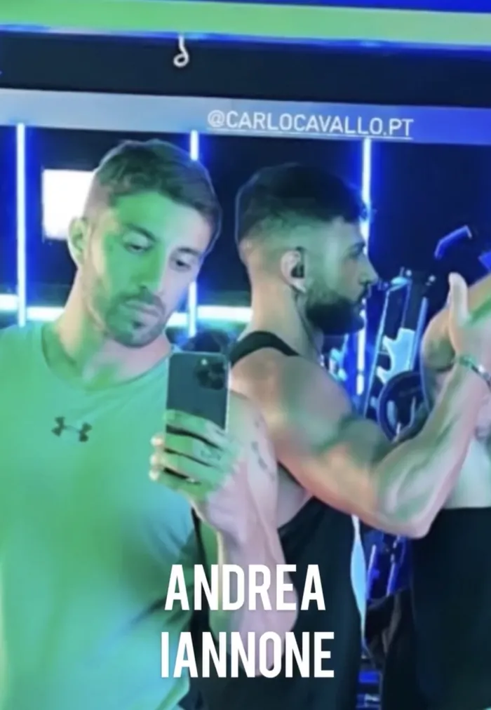 Carlo Cavallo con un cliente del C Club